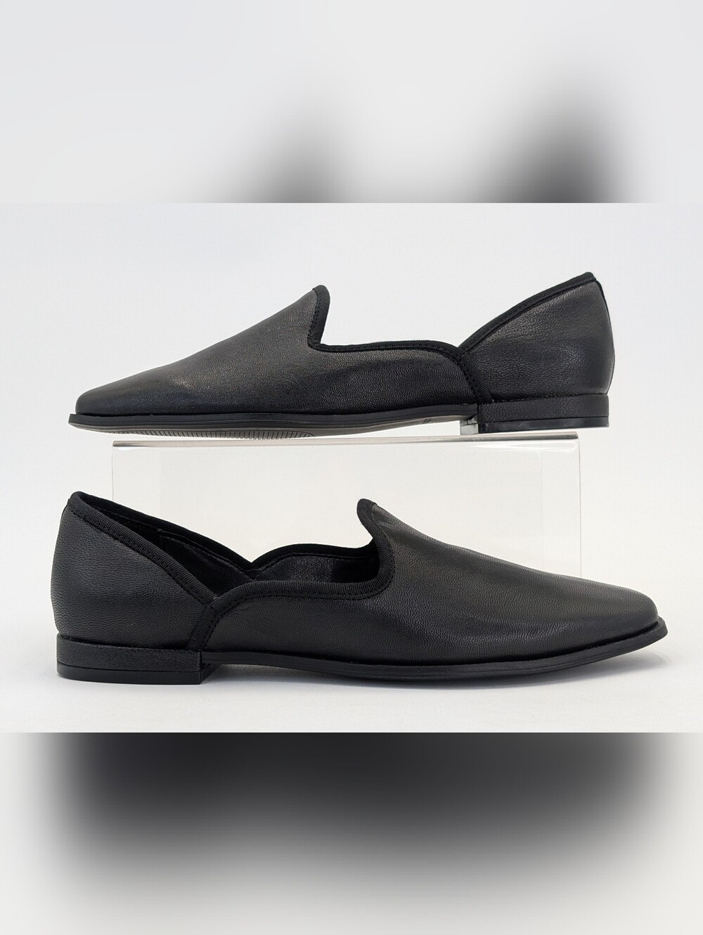 Chelsea & Violet "Louisa" Sz 8.5M Women Black Genuine Leather Modern Square Toe - Picture 10 of 17